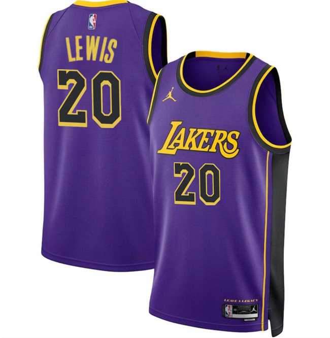 Men%27s Los Angeles Lakers #20 Maxwell Lewis Purple 2024 Statement Edition Stitched Jersey Dzhi->los angeles lakers->NBA Jersey